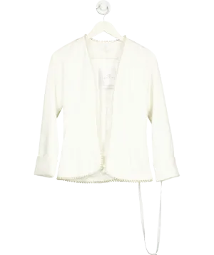 Aavelle White Pearl Trim Jacket UK XS