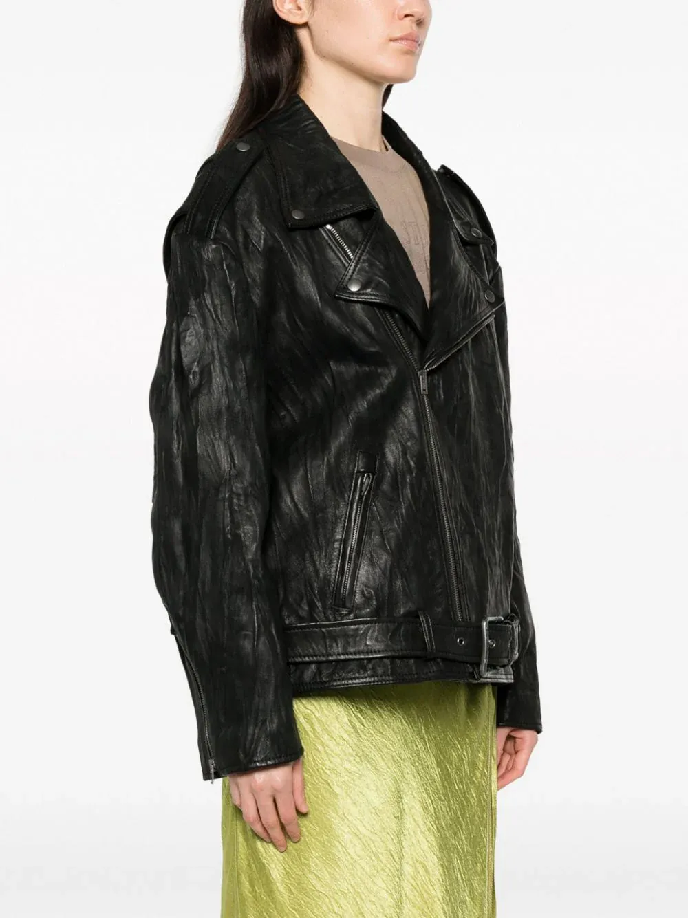 Acne Studios Crinkled Leather Jacket