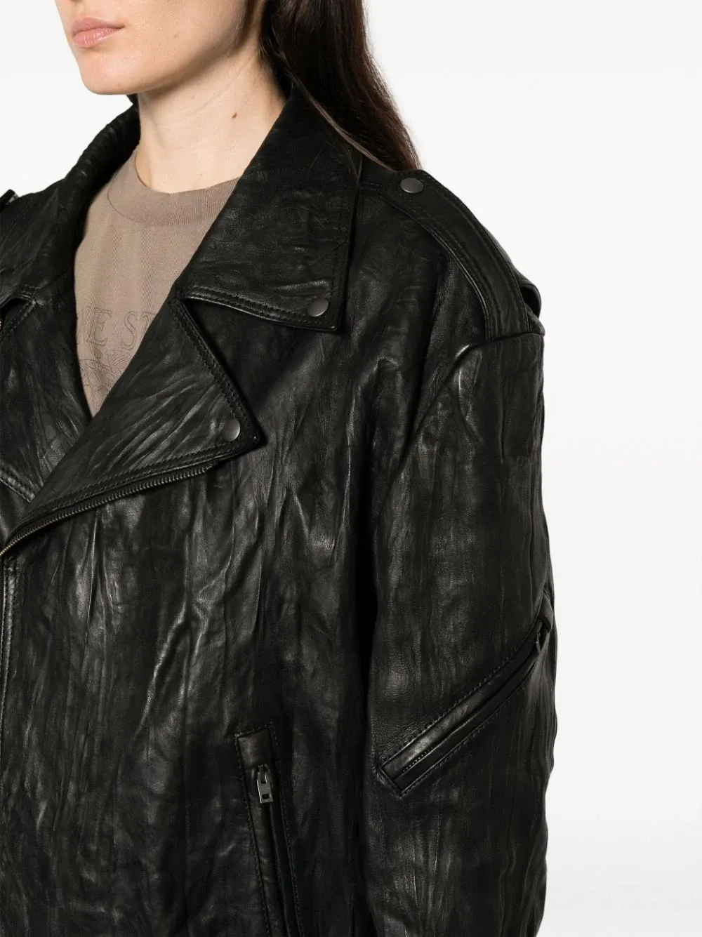 Acne Studios Crinkled Leather Jacket