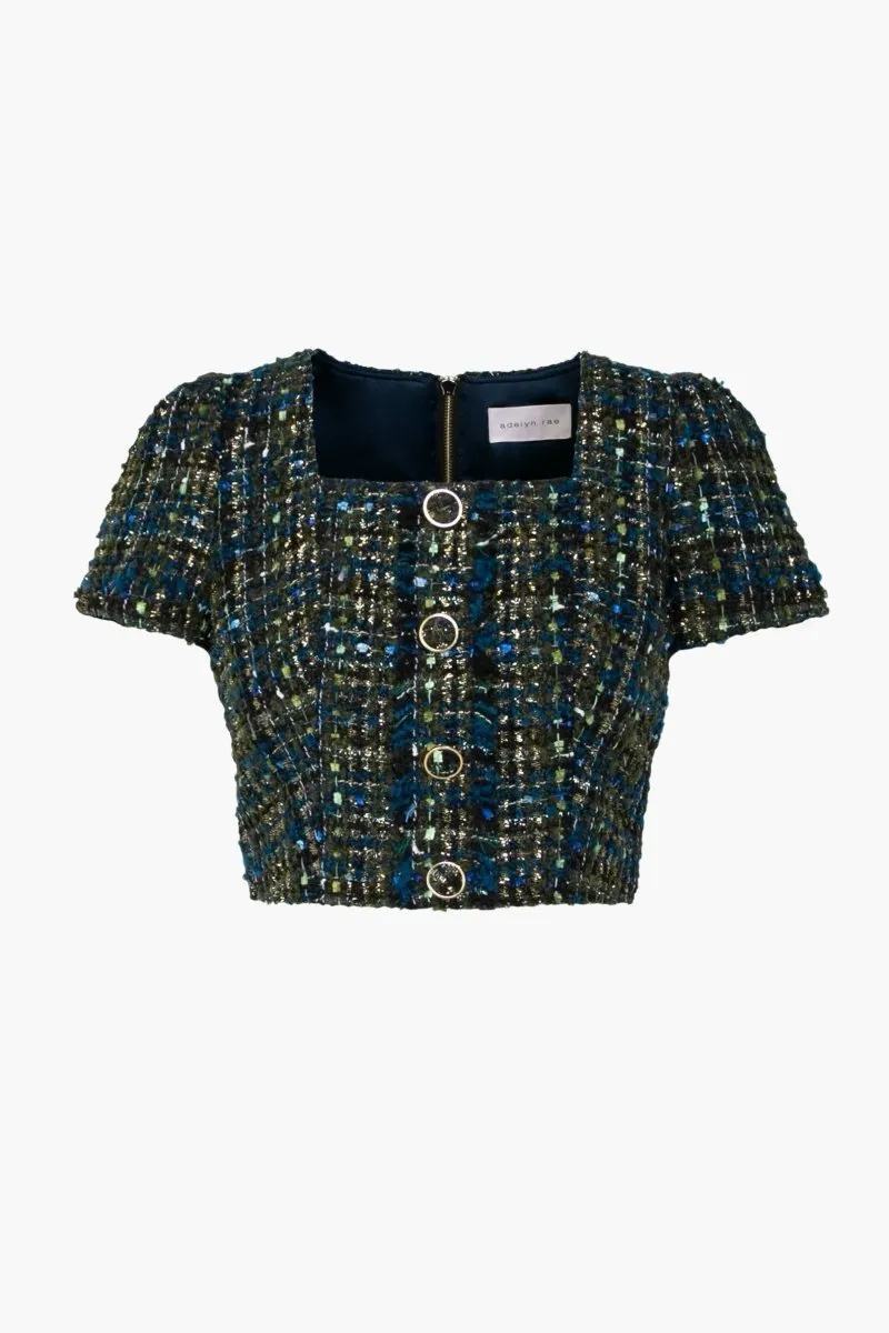 Adelyn Rae - Lauren Tweed Cropped Top (Final Sale)