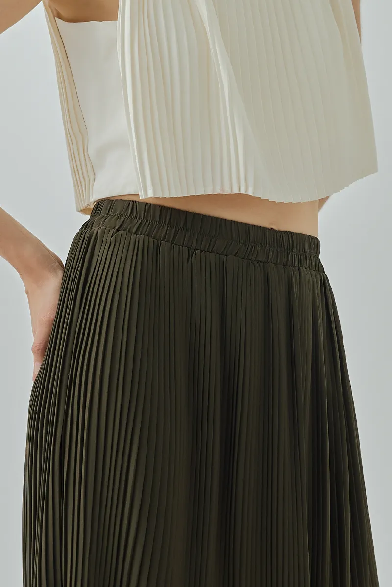 Alexandra Pleated A-Line Skirt