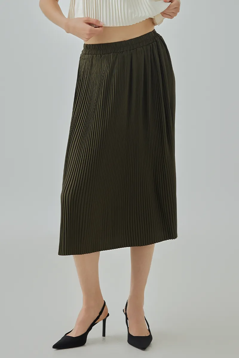Alexandra Pleated A-Line Skirt