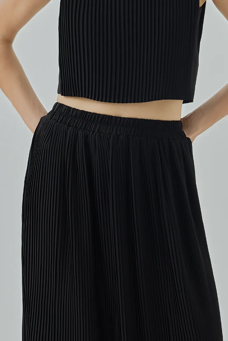 Alexandra Pleated A-Line Skirt