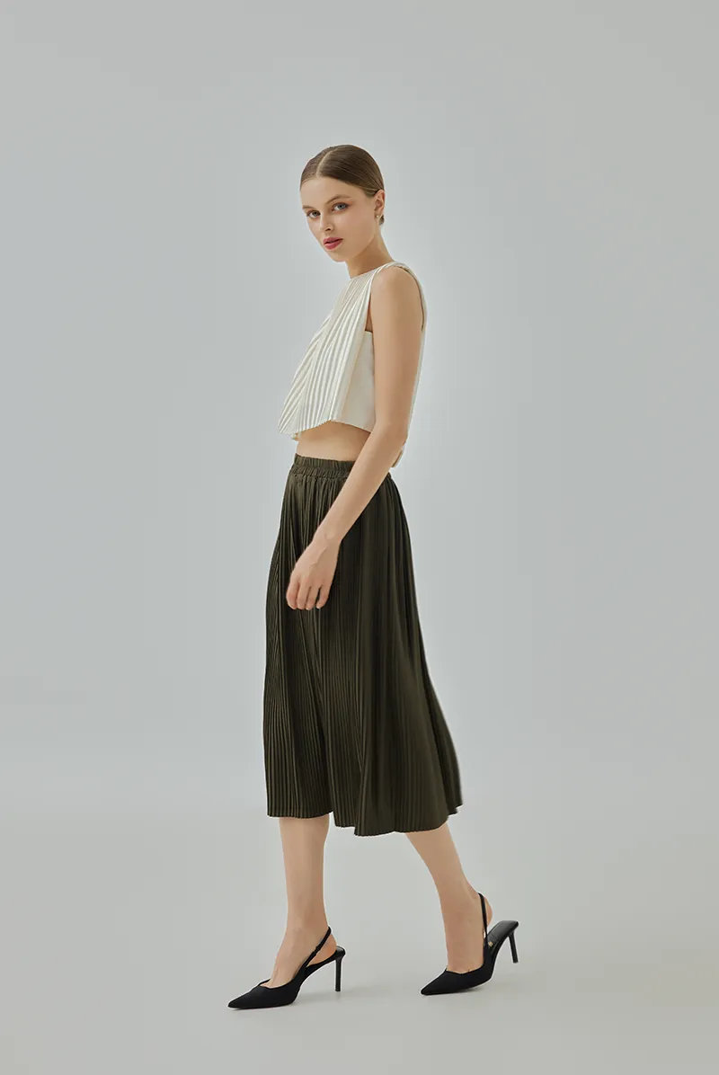 Alexandra Pleated A-Line Skirt