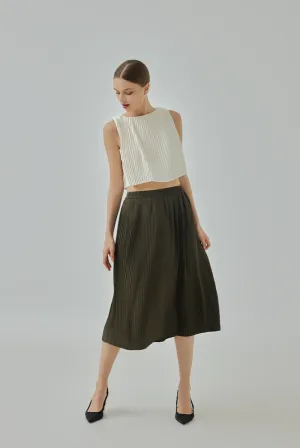 Alexandra Pleated A-Line Skirt