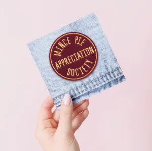 Alphabet Bags - Mince Pie Appreciation Embroidered Patch
