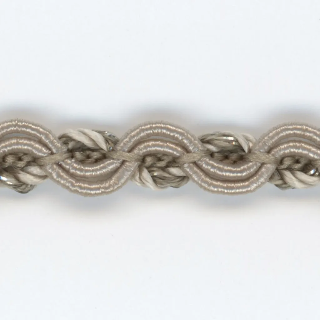 Antique Metallic Trimming Braid #162 Cream Khaki