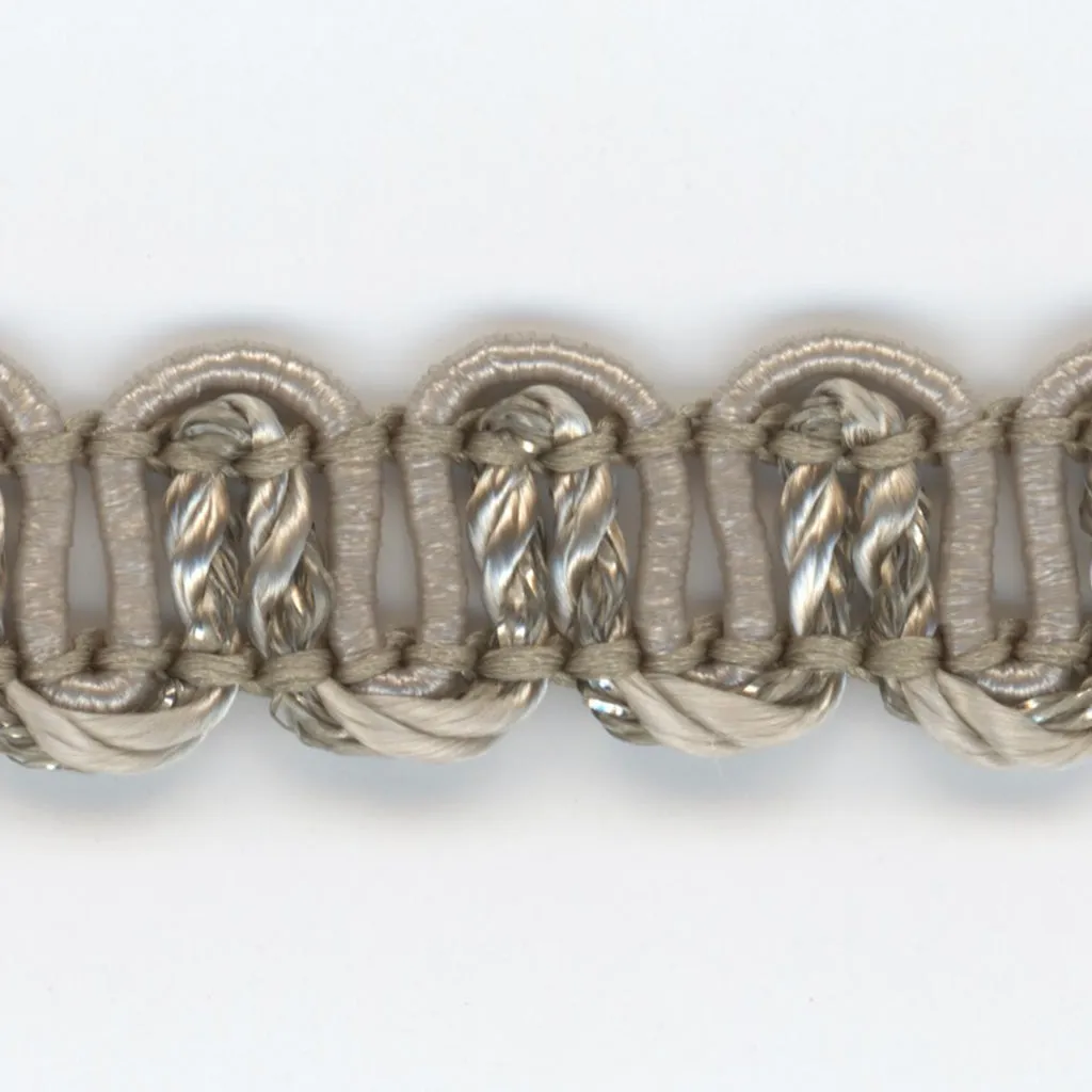 Antique Metallic Trimming Braid #162 Cream Khaki