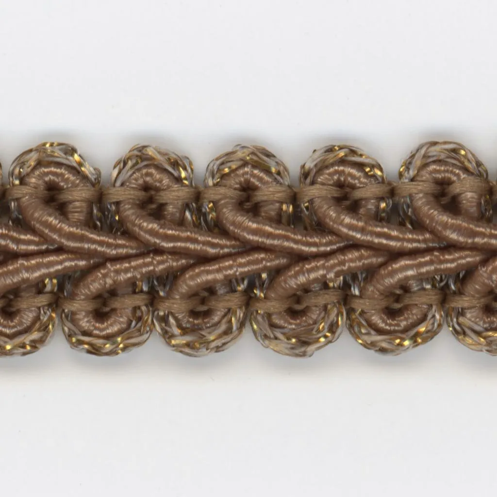 Antique Metallic Trimming Braid #35 Brown
