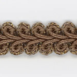 Antique Metallic Trimming Braid #35 Brown