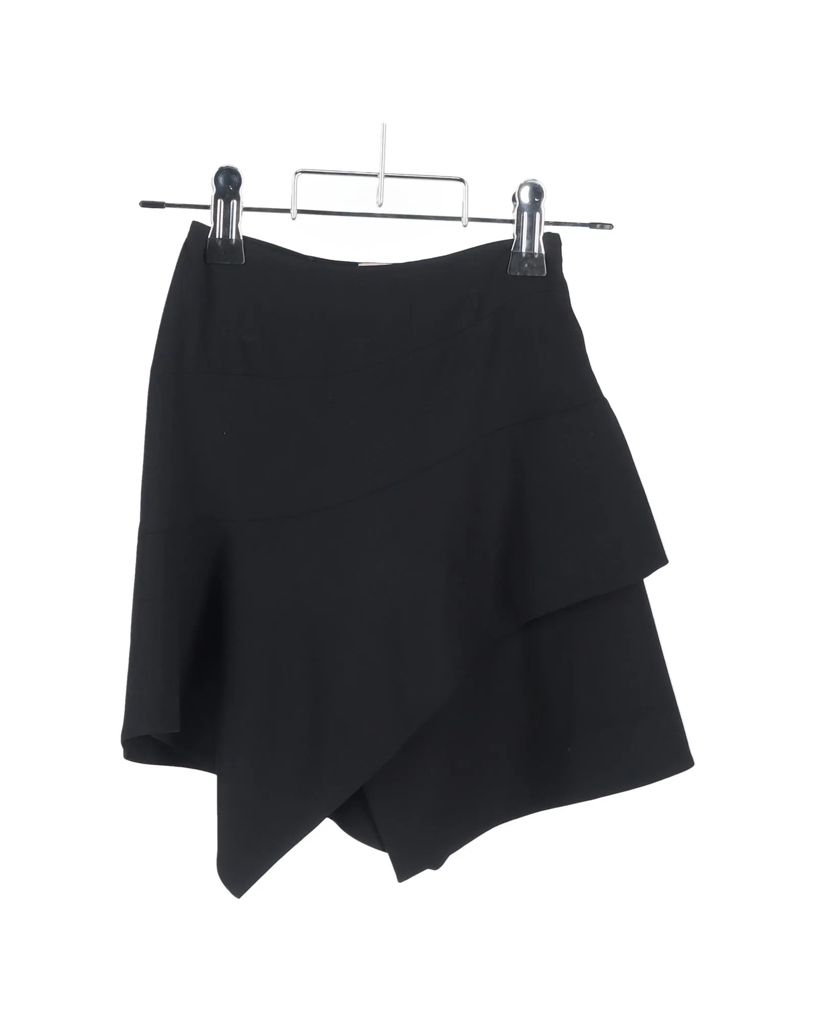 Asymmetrical Layered Crepe Skirt