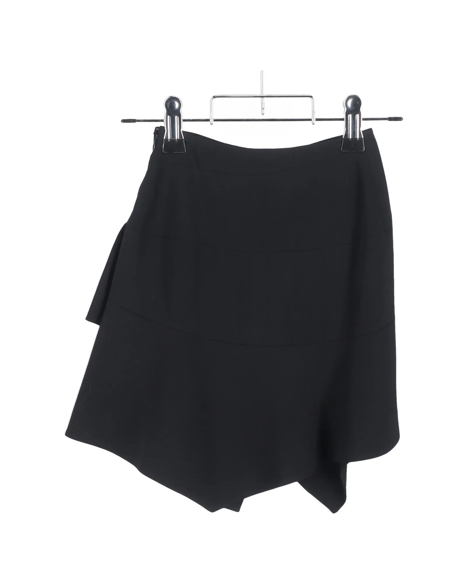 Asymmetrical Layered Crepe Skirt