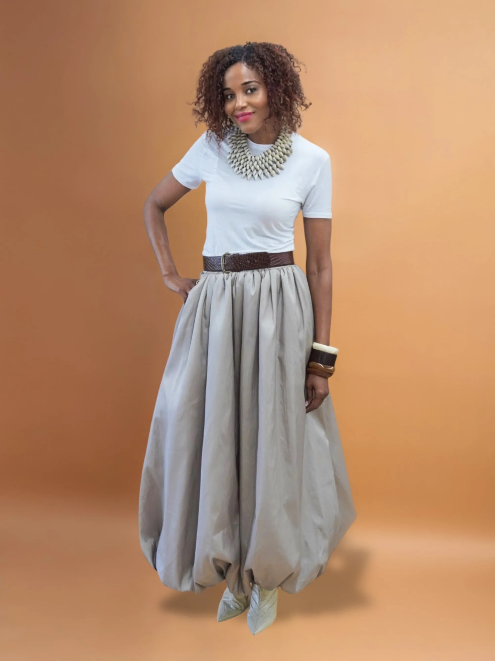 Aveline Bubble Skirt in Taffeta