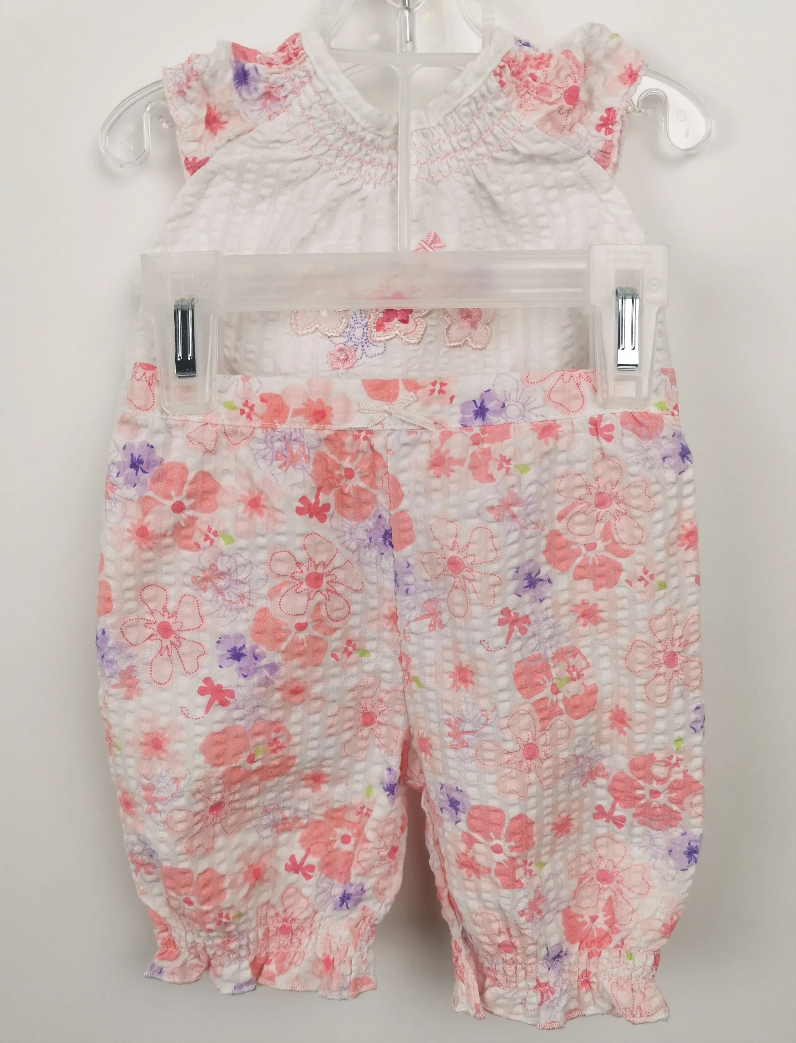 BABY GIRL SIZE 6/9 MONTHS - BABY BELL, Matching 2 Piece Floral Outfit EUC B36