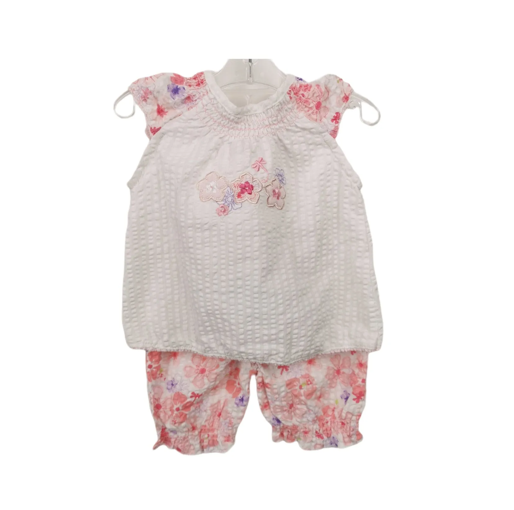 BABY GIRL SIZE 6/9 MONTHS - BABY BELL, Matching 2 Piece Floral Outfit EUC B36