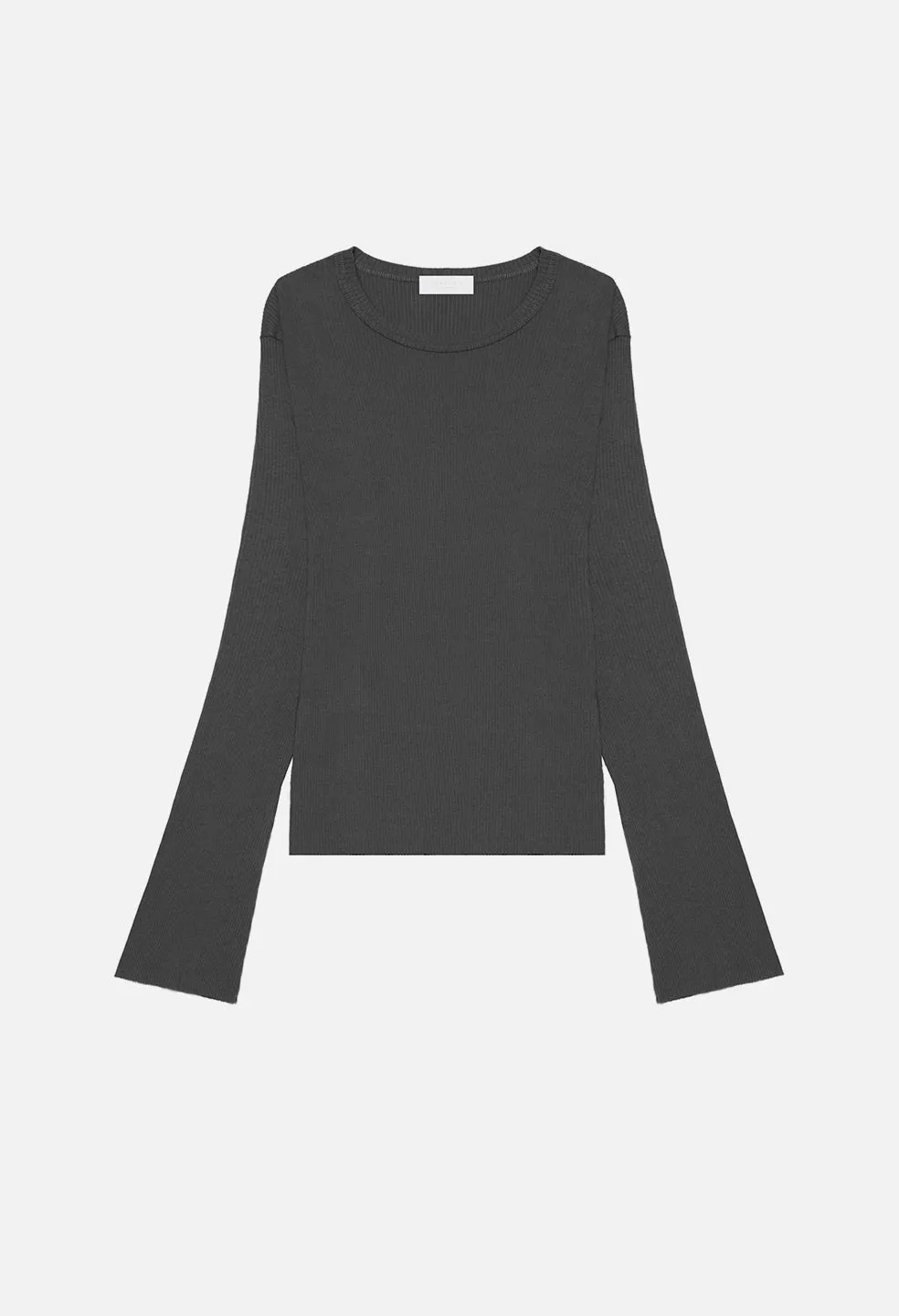Beau Cashmere Rib Top / Charcoal