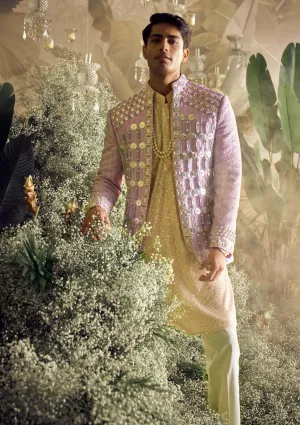 Beau lilac jacket and kurta set