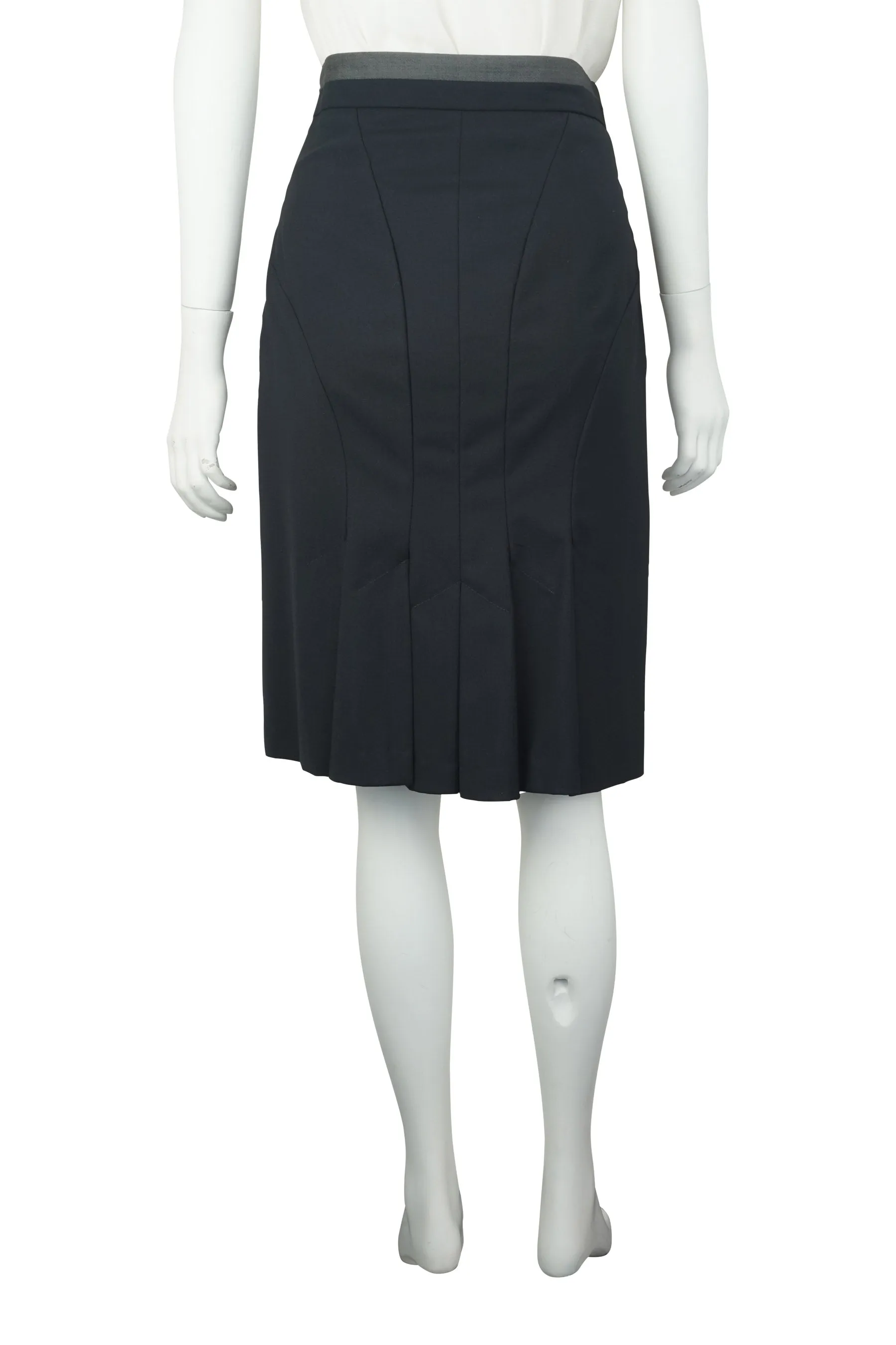 Black fishtail skirt