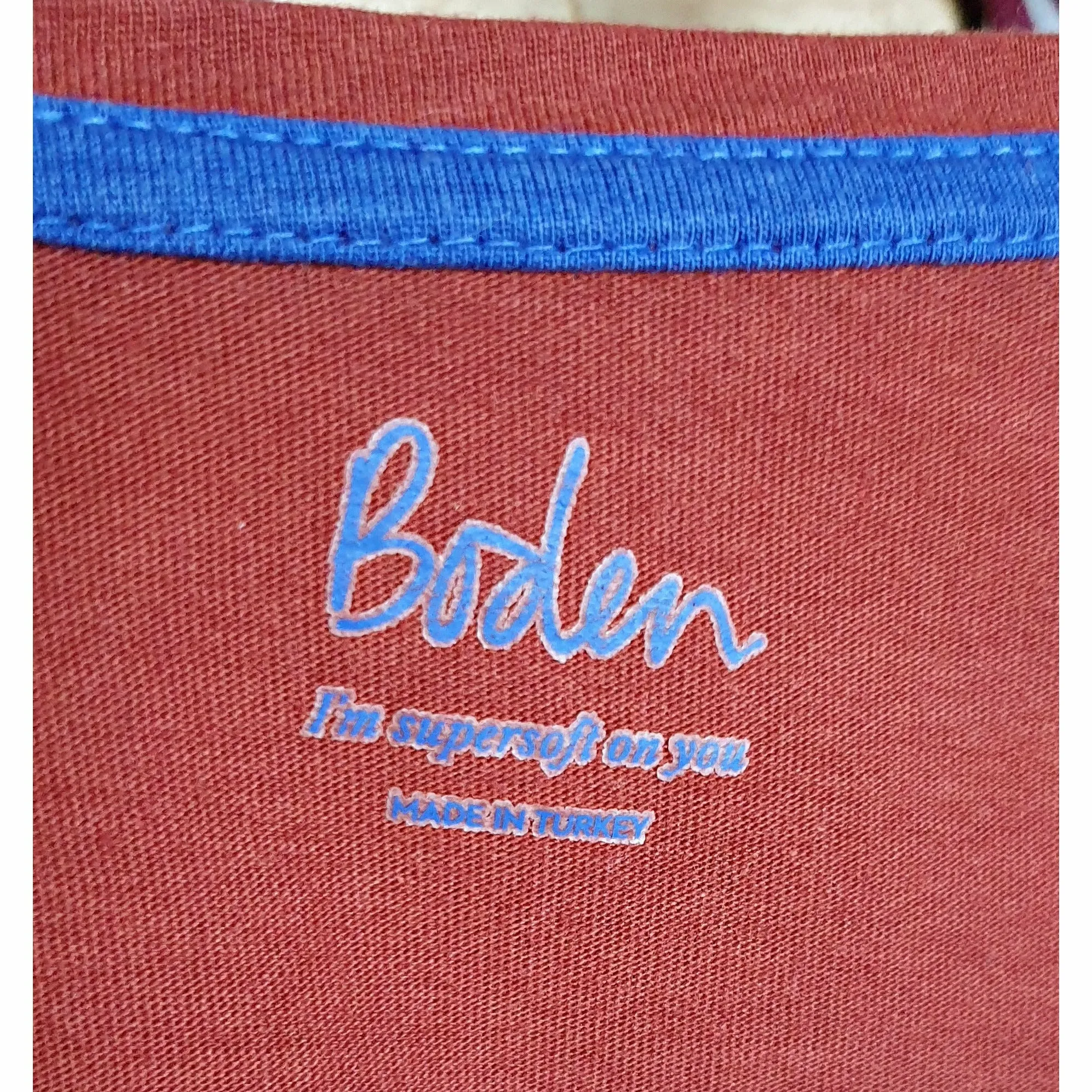 Boden dark orange half sleeve top size XS (fits size 6-8)