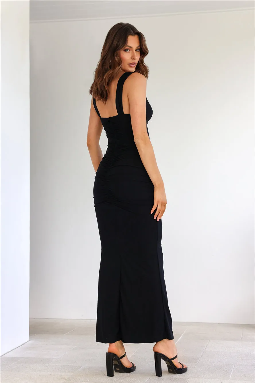 Bodycon Extravaganza Maxi Dress Black