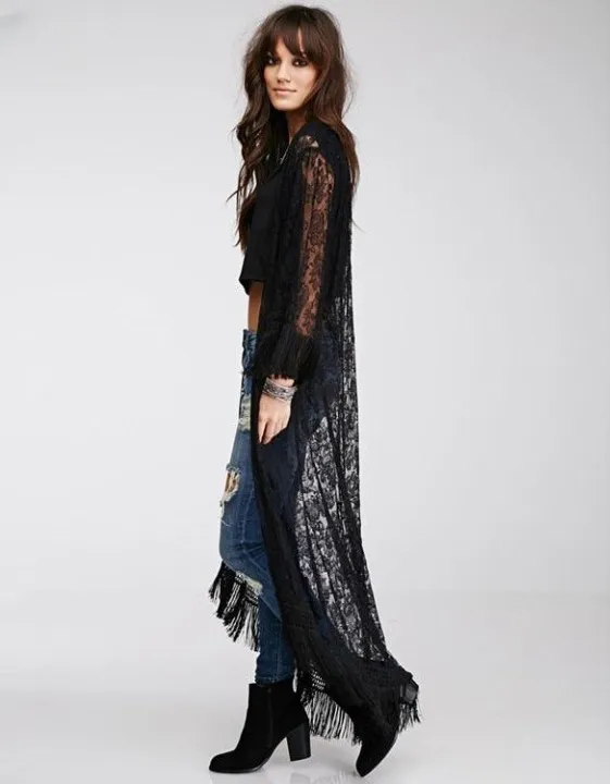 Bohemian Loose Tassel Cardigan