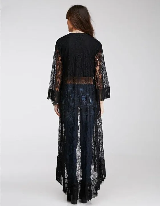 Bohemian Loose Tassel Cardigan