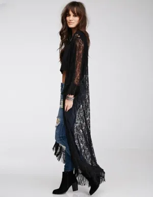 Bohemian Loose Tassel Cardigan