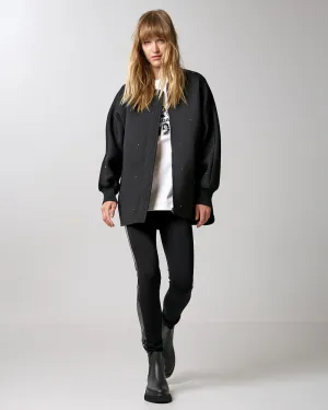 Bomber jacket with metallic detail