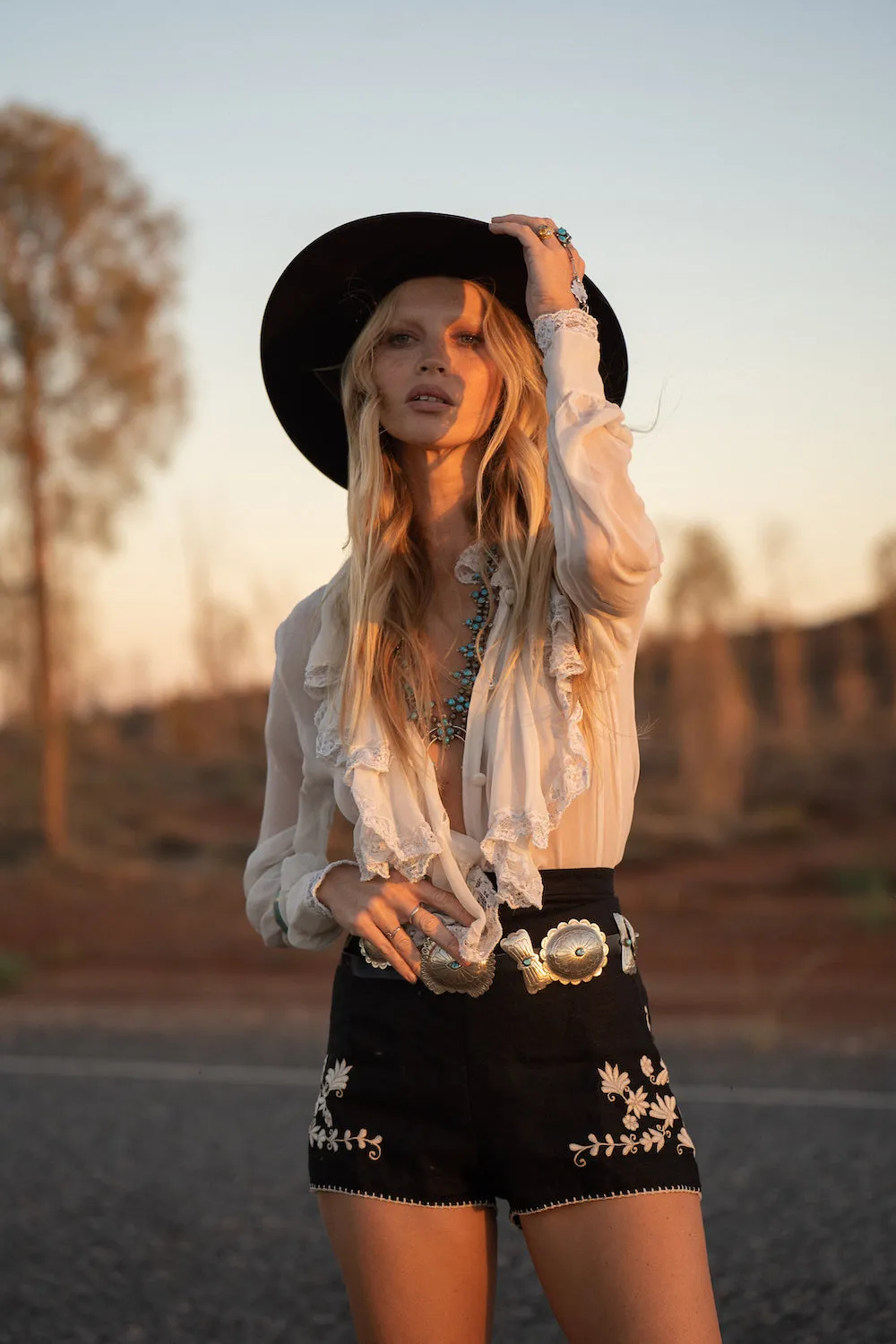 Busy Being Fabulous Silk, Lace   Beaded Blouse