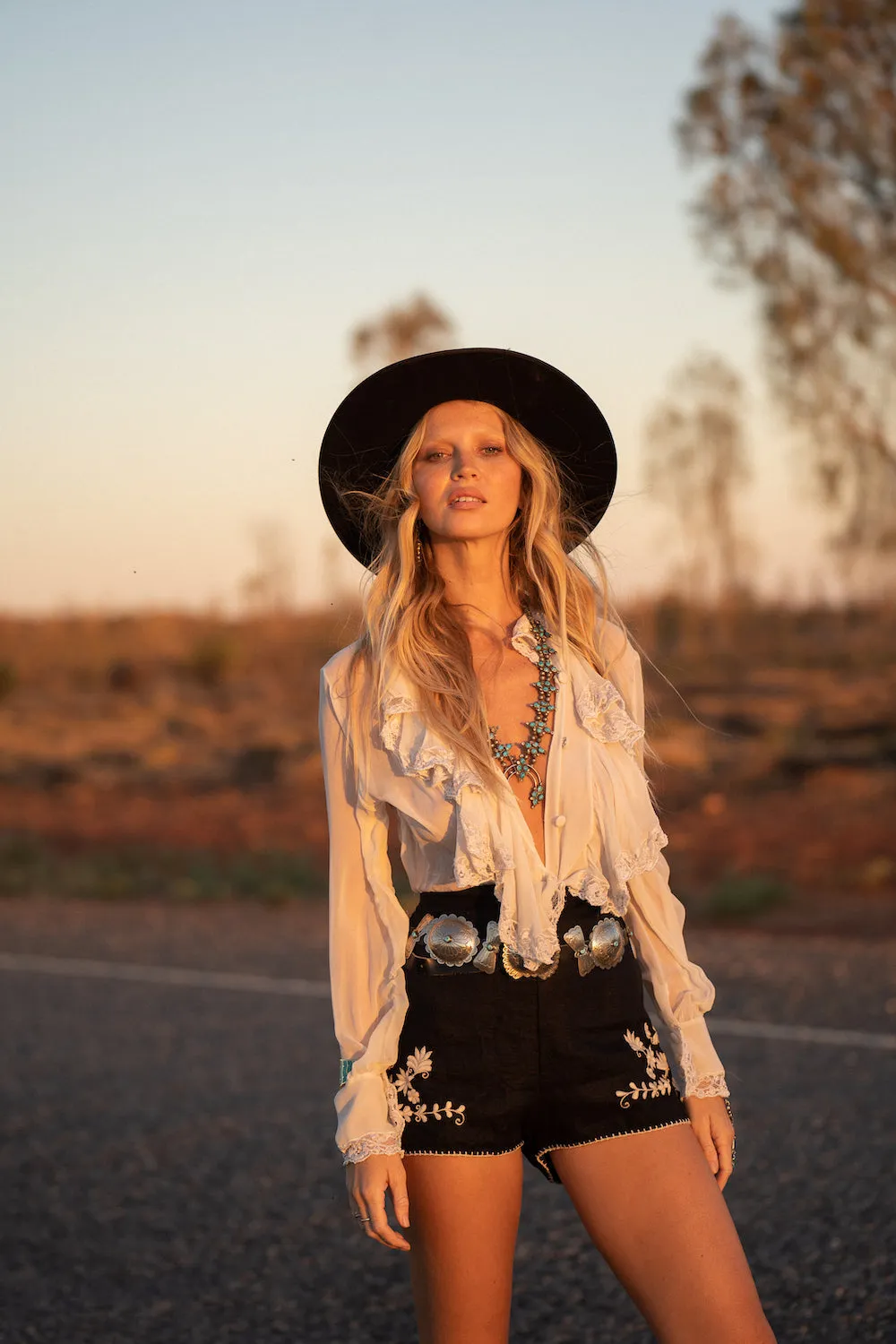 Busy Being Fabulous Silk, Lace   Beaded Blouse