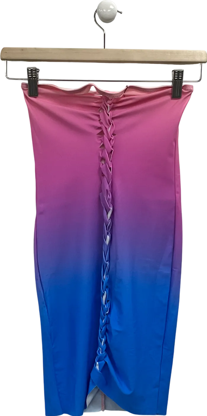 Candypants Purple Ombre Cutout Bandeau Mini Festival Beach Summer Dress UK S