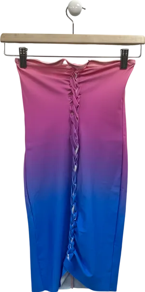 Candypants Purple Ombre Cutout Bandeau Mini Festival Beach Summer Dress UK S