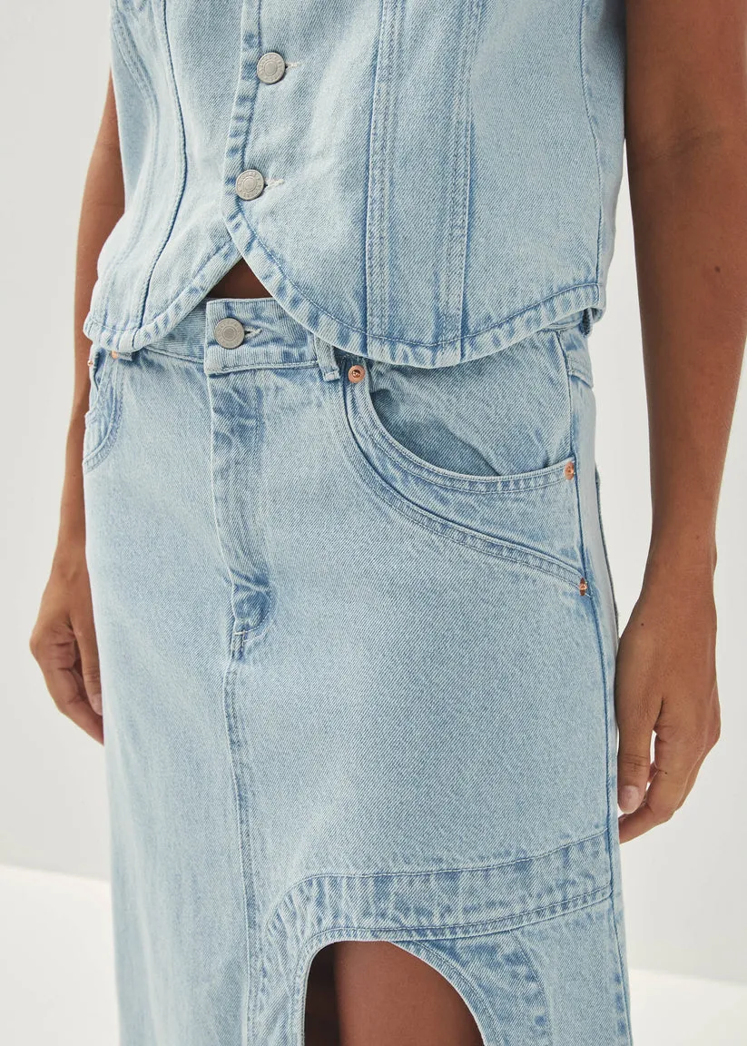 CARMINA LIGHT BLUE DENIM SKIRT