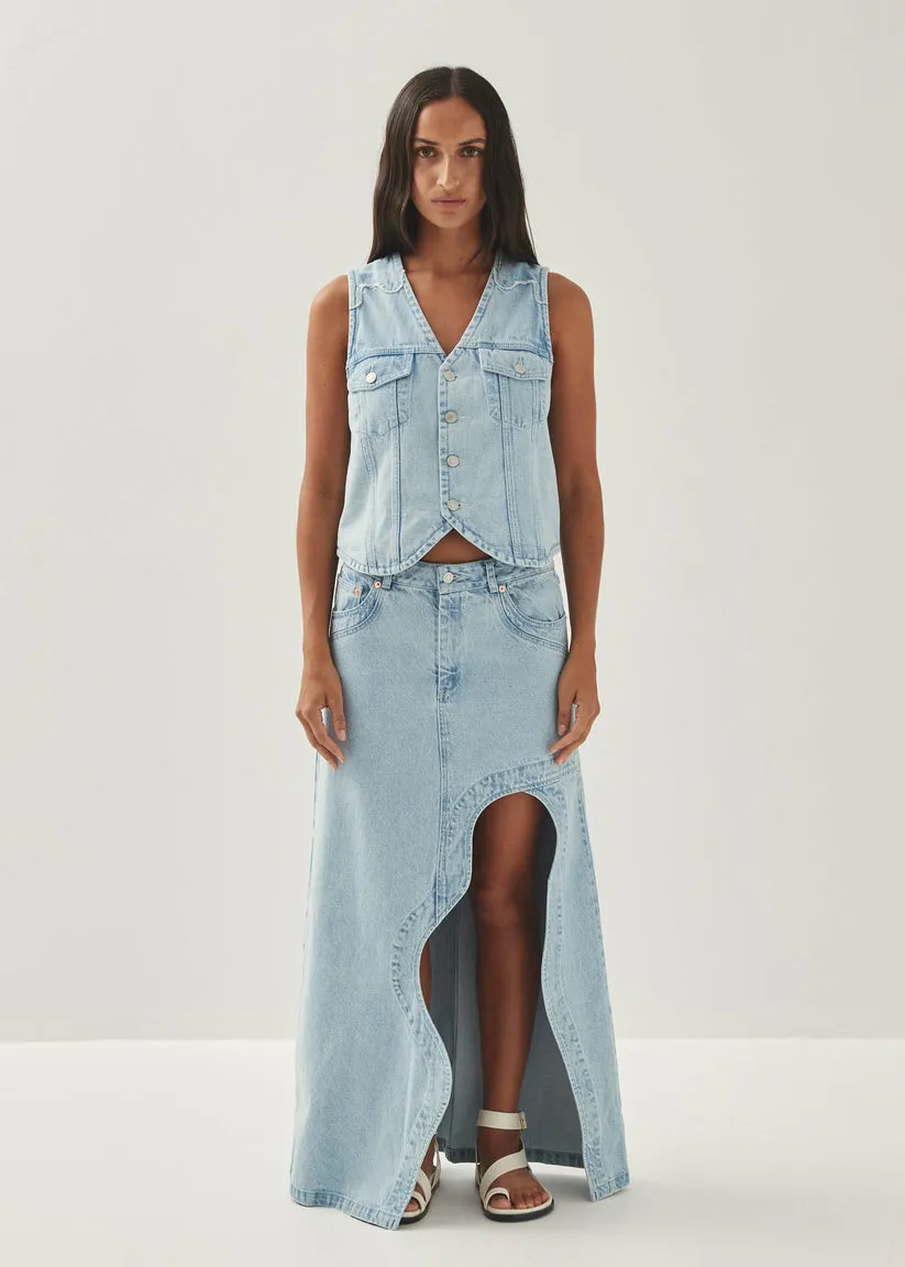 CARMINA LIGHT BLUE DENIM SKIRT