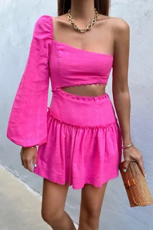 Casablanca fuchsia mini dress