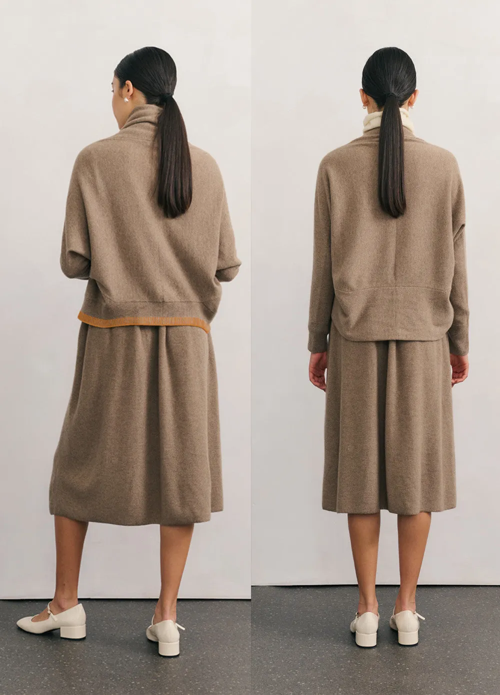 Cashmerism - Upside down cardi. Shitake.