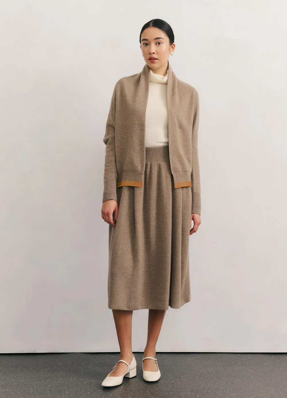 Cashmerism - Upside down cardi. Shitake.