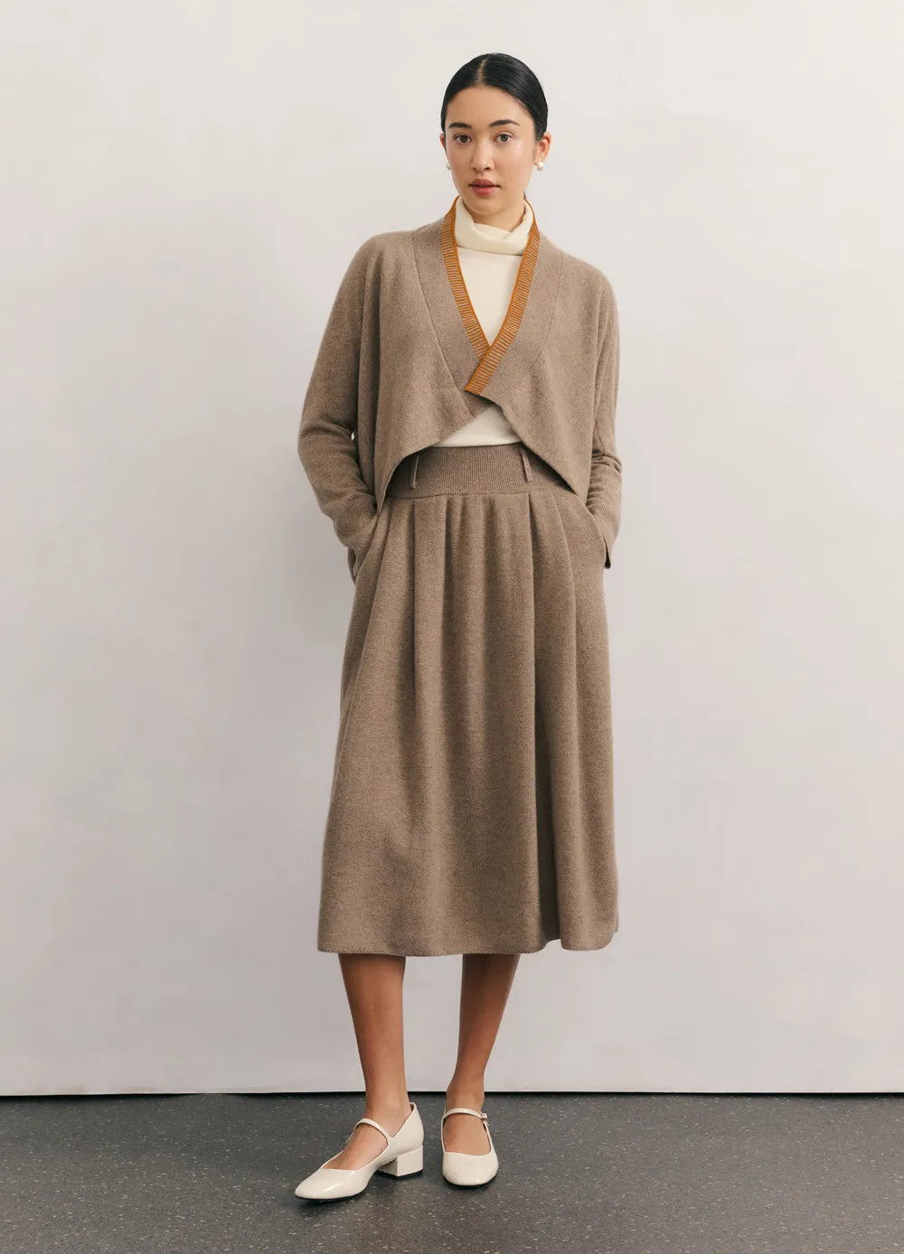 Cashmerism - Upside down cardi. Shitake.