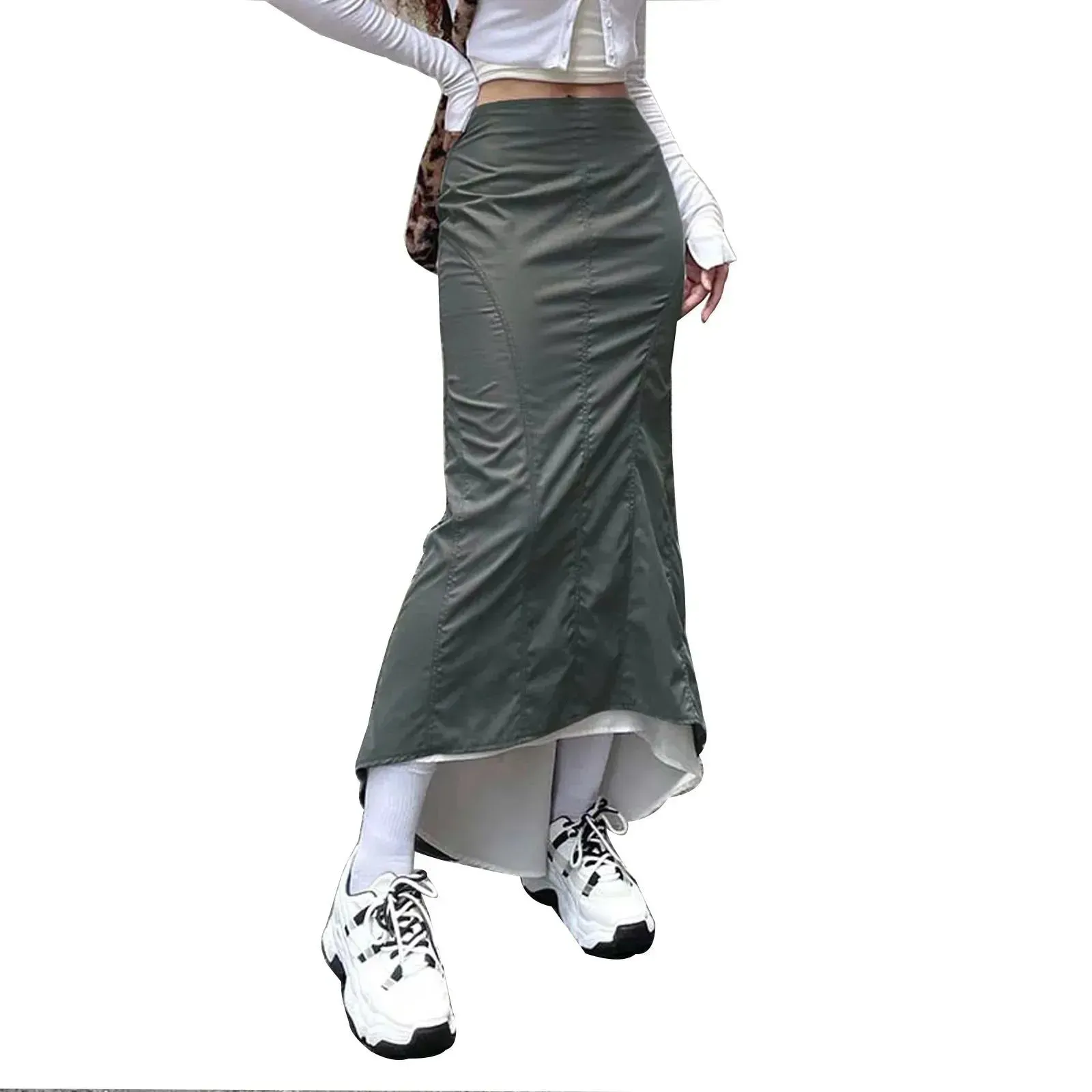 Casual Millennium Style Irregular Hip Bag Irregular Fishtail Skirt