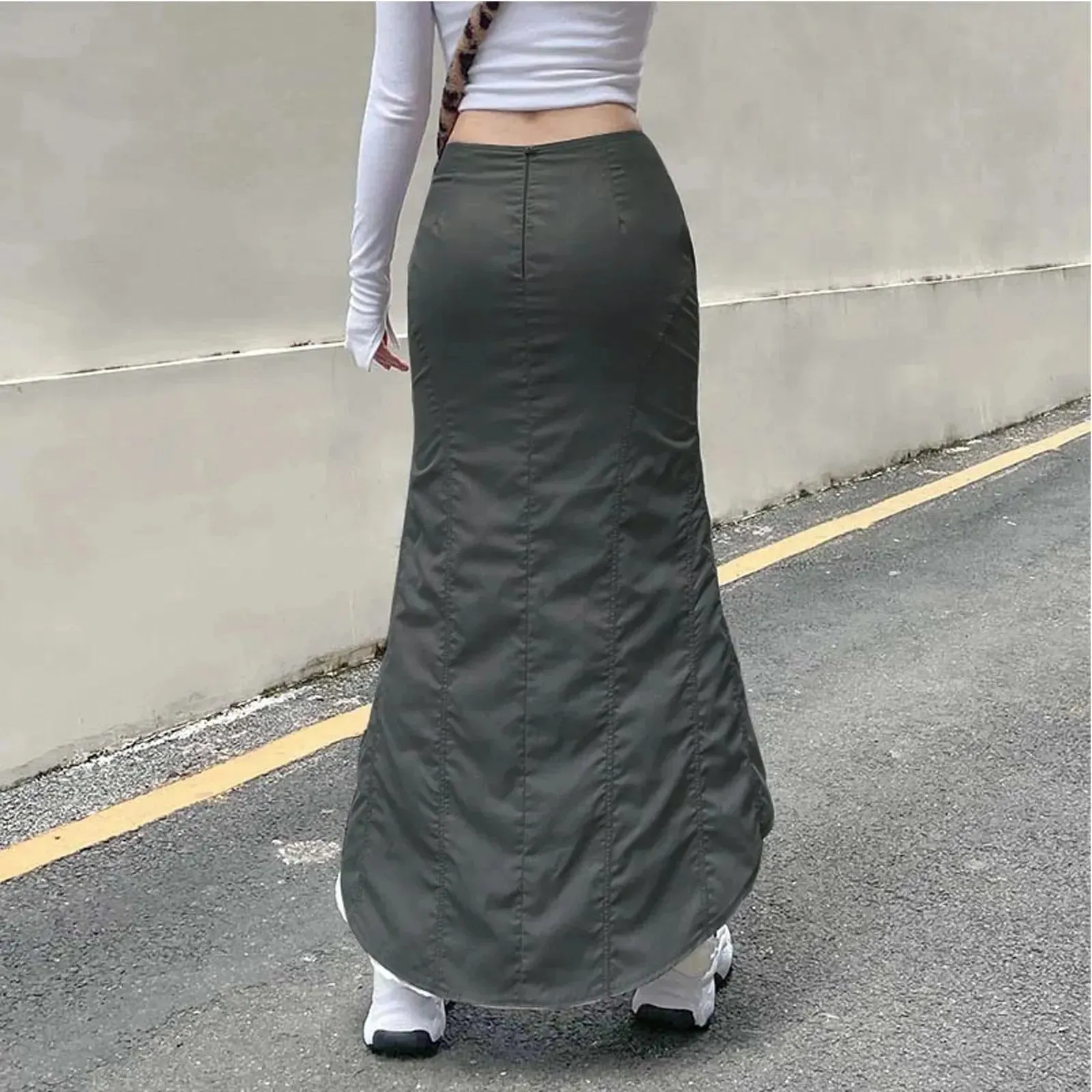 Casual Millennium Style Irregular Hip Bag Irregular Fishtail Skirt