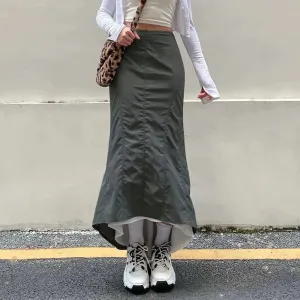 Casual Millennium Style Irregular Hip Bag Irregular Fishtail Skirt