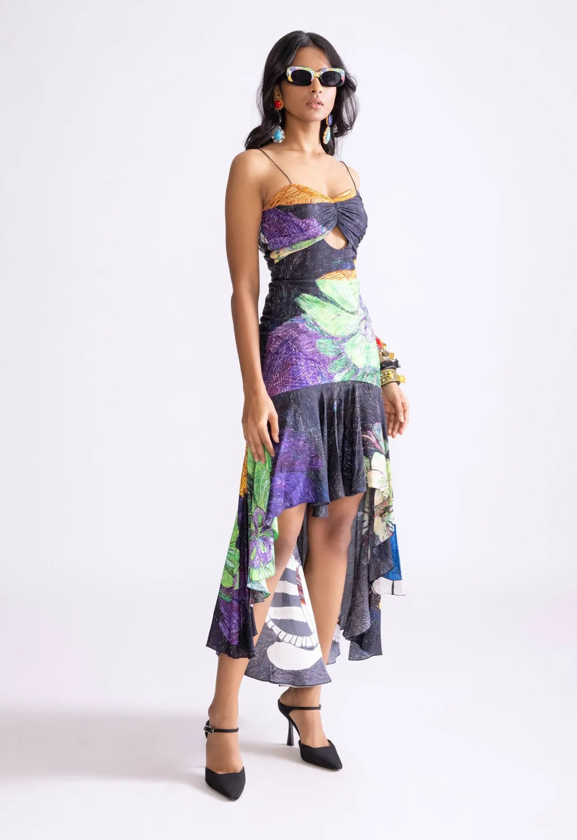 Celine multi asymmetric dress