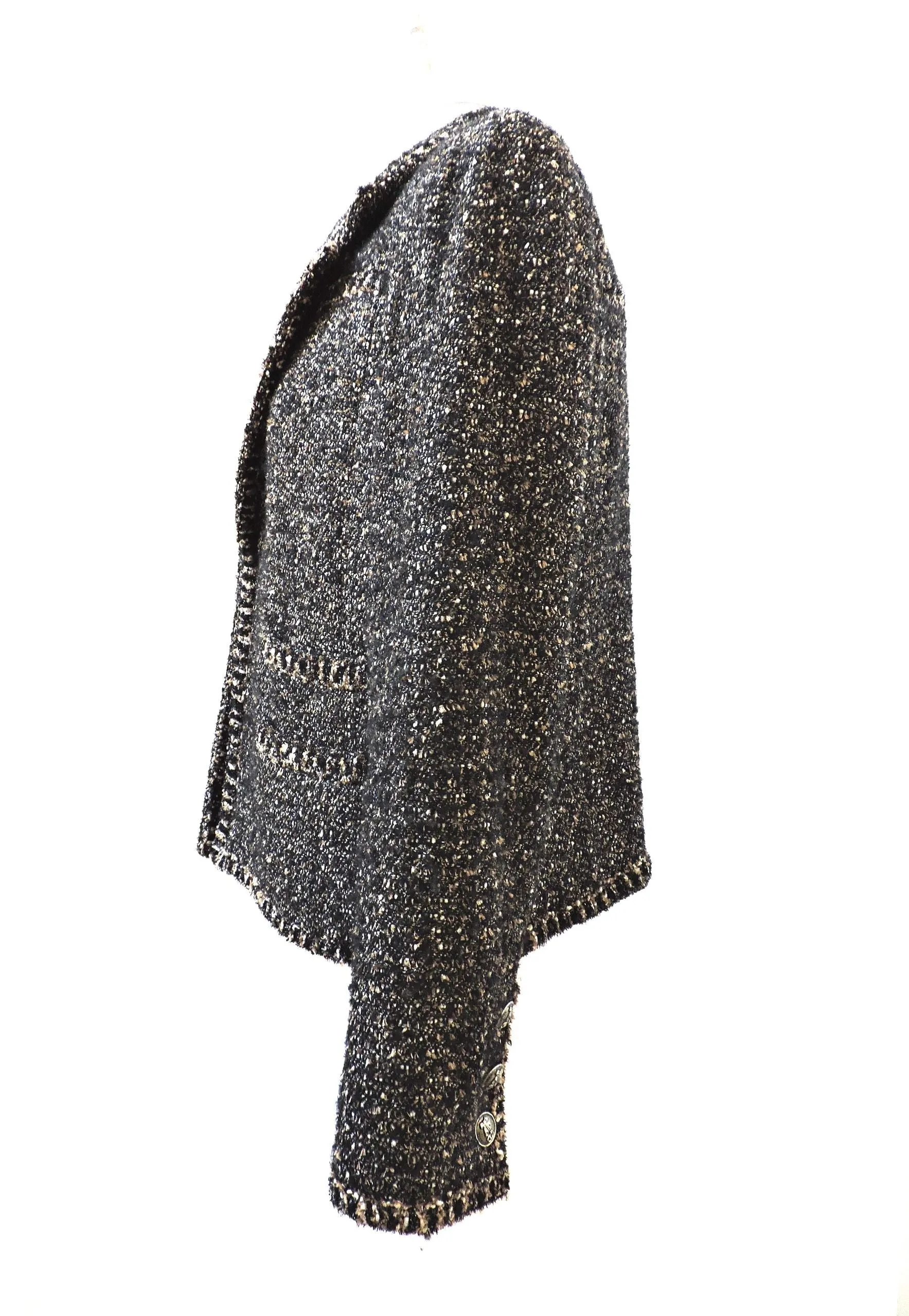 Chanel Metallic Bouclé Jacket Size 42 Fr / M / 10 Us
