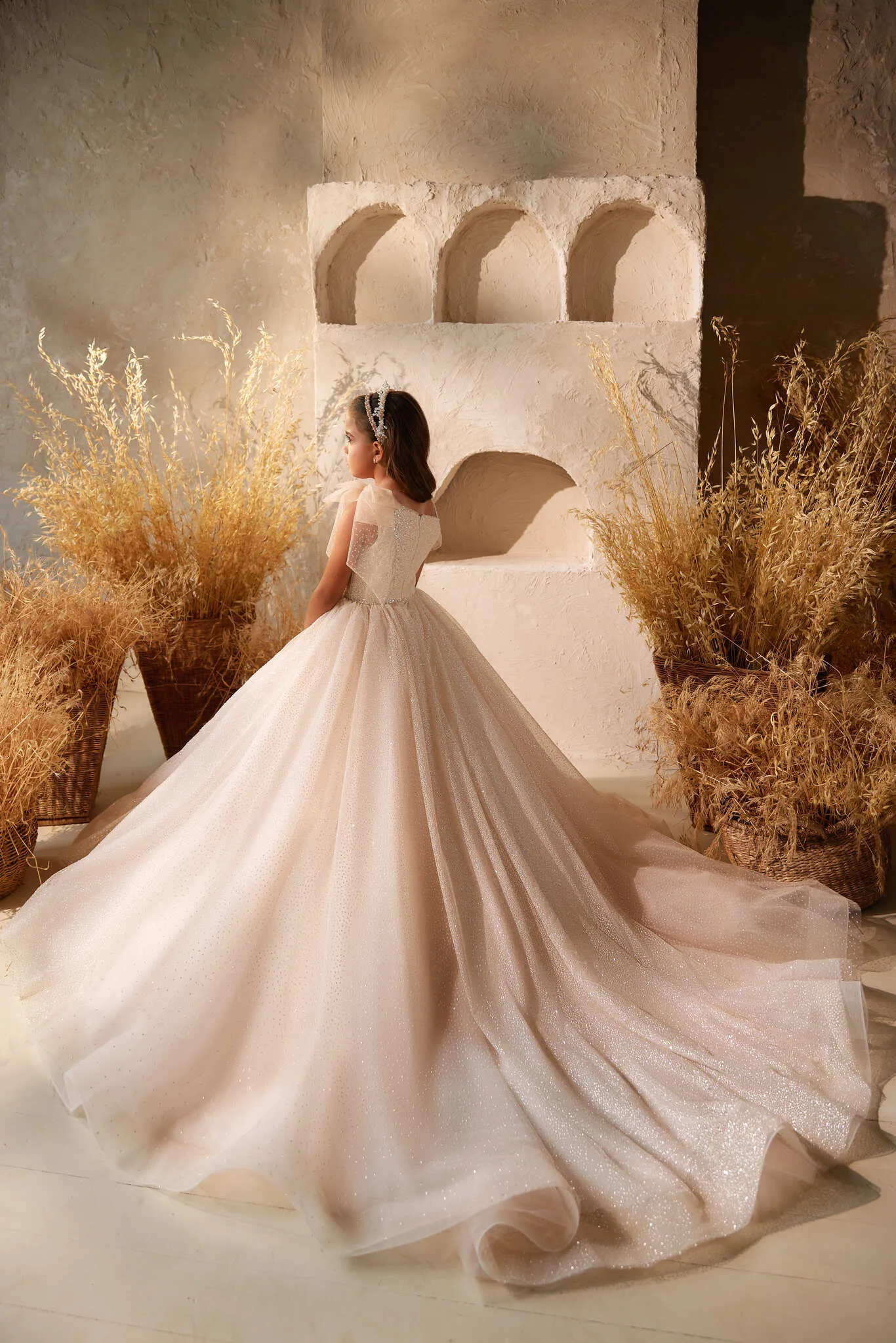 Charming Communion Dress with a Bow Detail