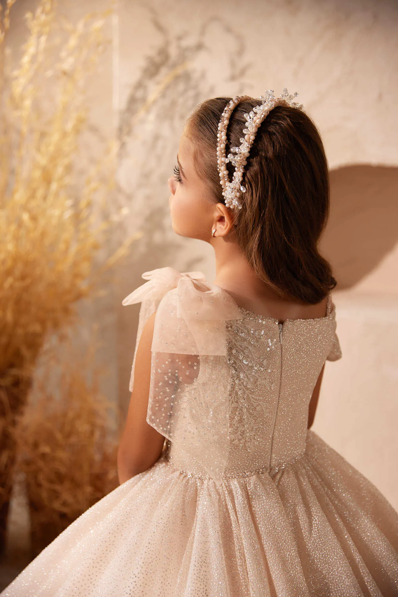 Charming Communion Dress with a Bow Detail