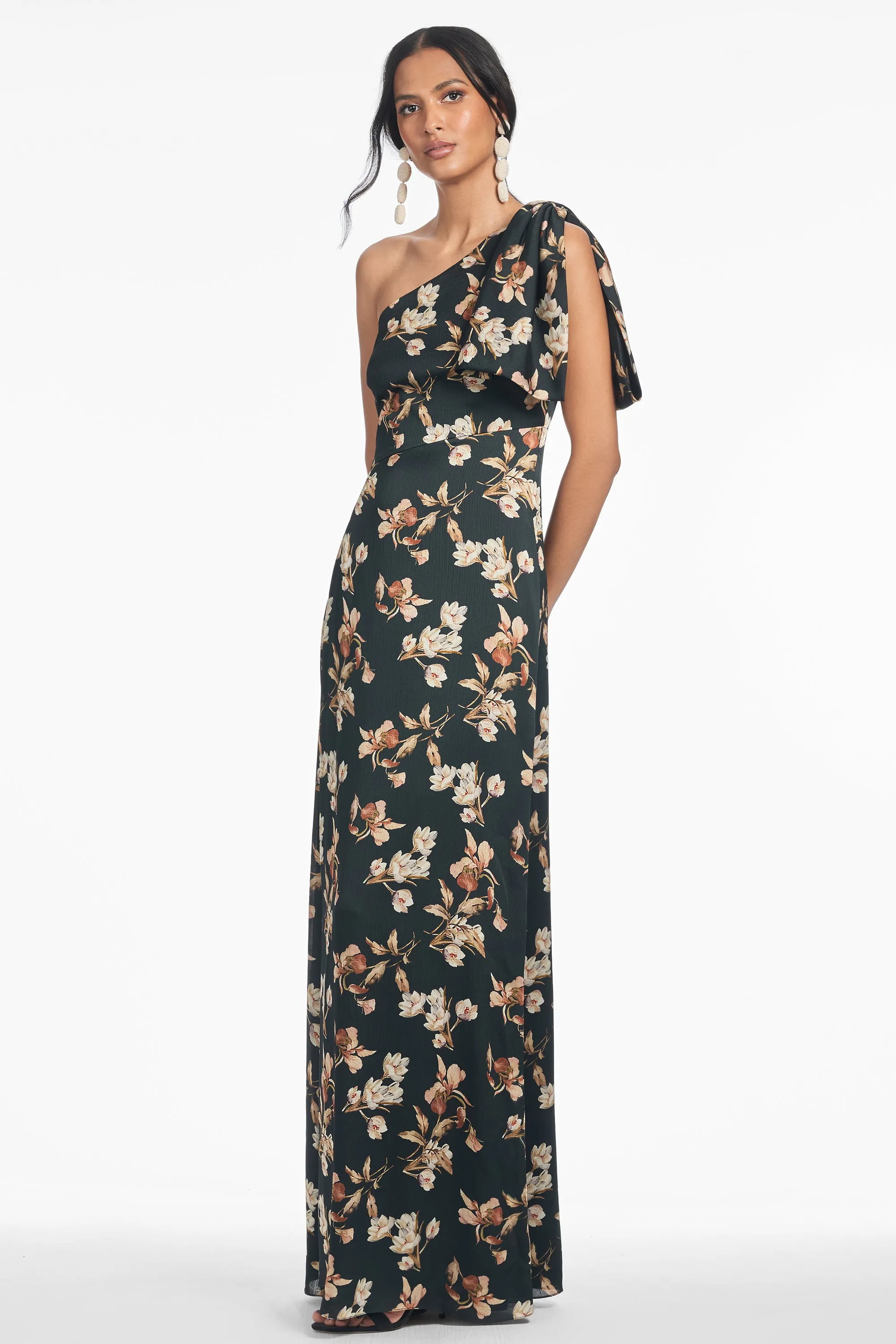 Chelsea Gown - Black Venetia Petal - Final Sale