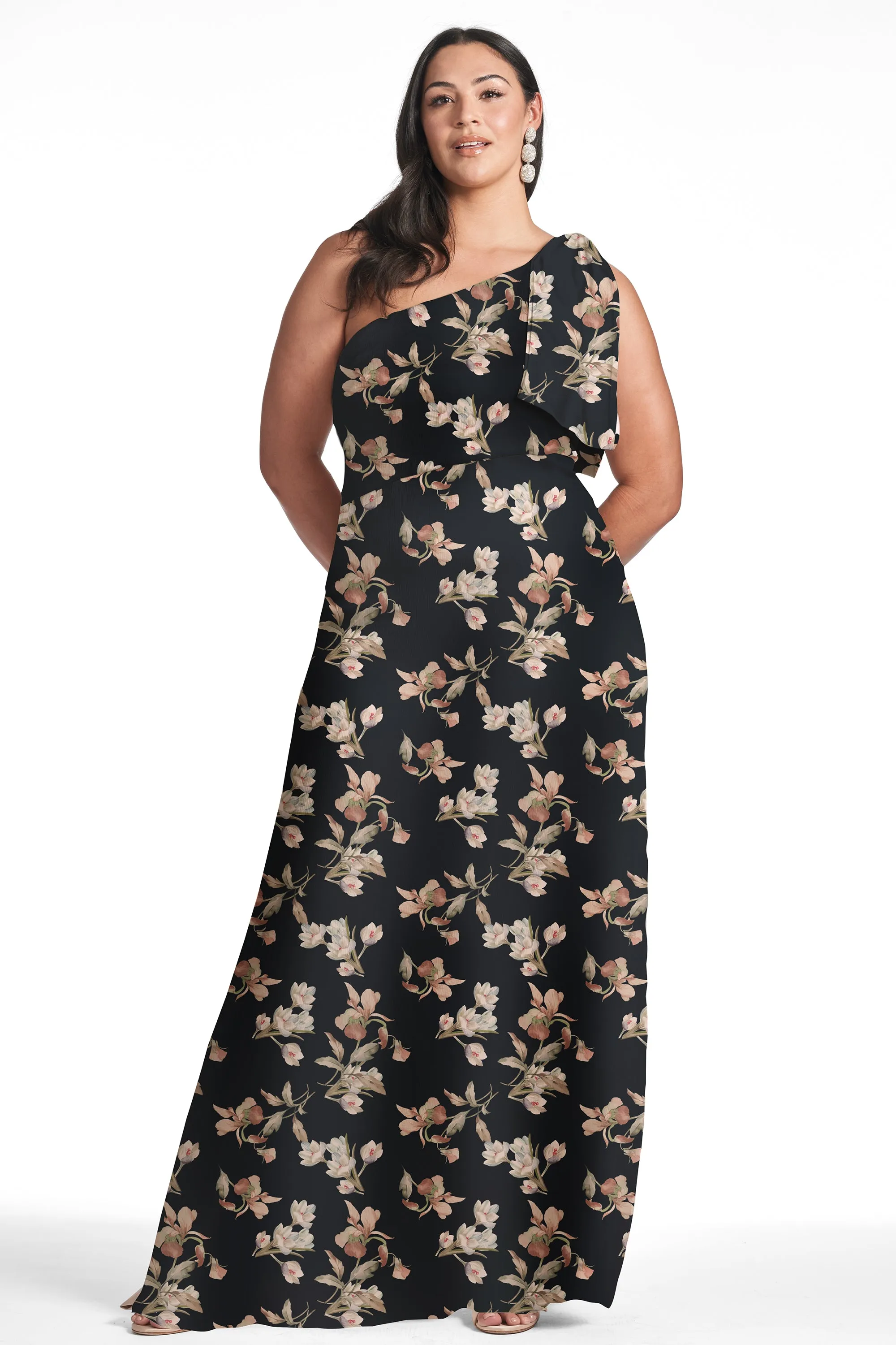 Chelsea Gown - Black Venetia Petal - Final Sale
