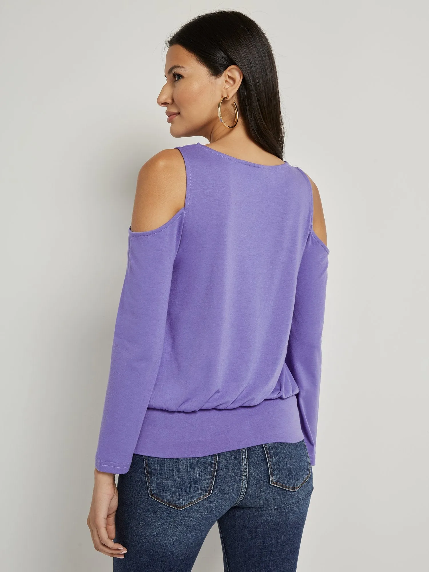 Cold-Shoulder Bell-Sleeve Top