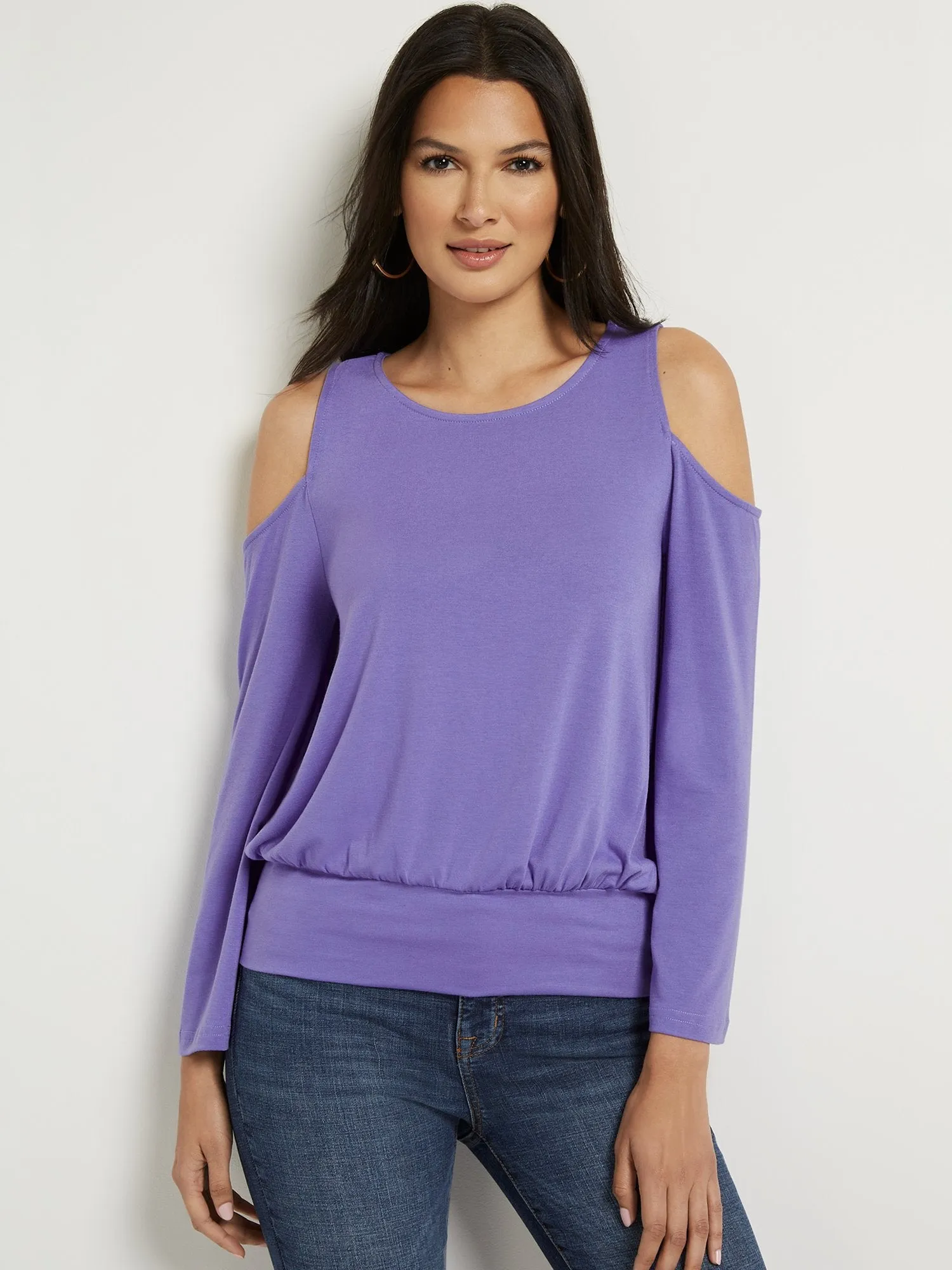 Cold-Shoulder Bell-Sleeve Top