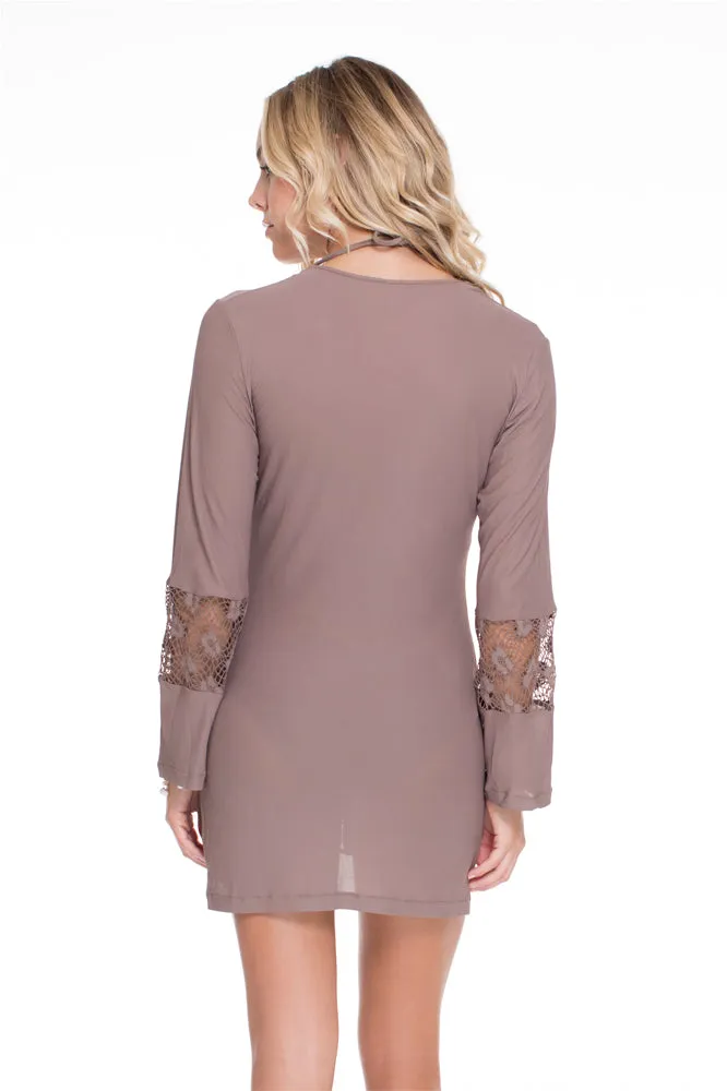 COSITA BUENA - Crochet Cutout Plunge V Neck Dress • Sandy Toes